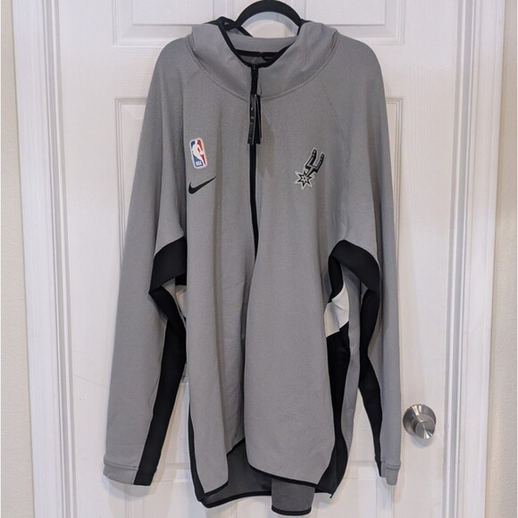 Nike San Antonio Spurs Men's 4XLT NBA Therma Flex Dri Fit Hoodie Gray Showtime - Picture 1 of 13